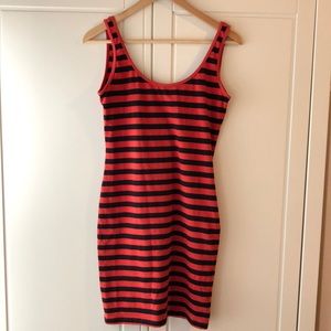 Victorias Secret TeeShop Sexy Pirate Red BLK fitted mini dress